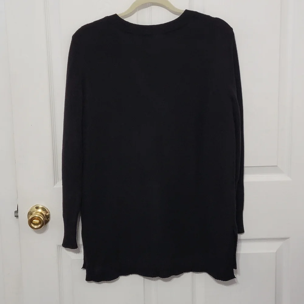 Anthropologie Black V-Neck Sweater - Picture 2 of 10